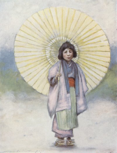 Barnet og paraplyen af Mortimer Ludington Menpes